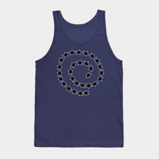 Black and White Star Spiral Tank Top